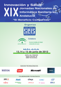 Portada del programa de las Jornadas de Informática Sanitaria en Andalucía 2012